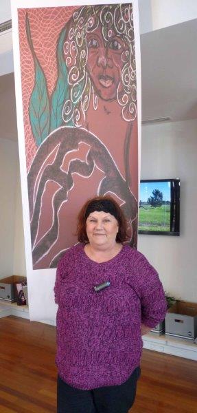 Robyn Caughlan, Darug artist, The Native Institute exhibition, Blacktown Arts Centre